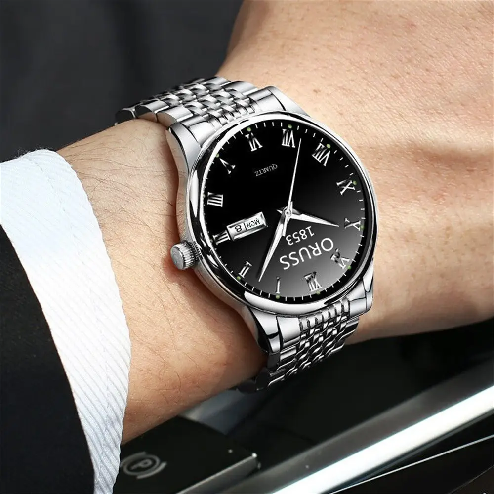 Orrus 1853 Men's Quartz Watch Silver Stainless Band — feature 7