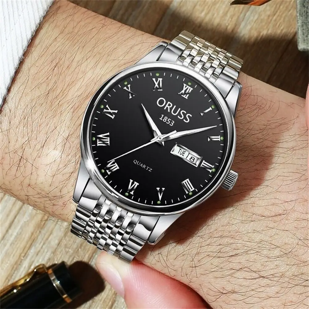 Orrus 1853 Men's Quartz Watch Silver Stainless Band — feature 9
