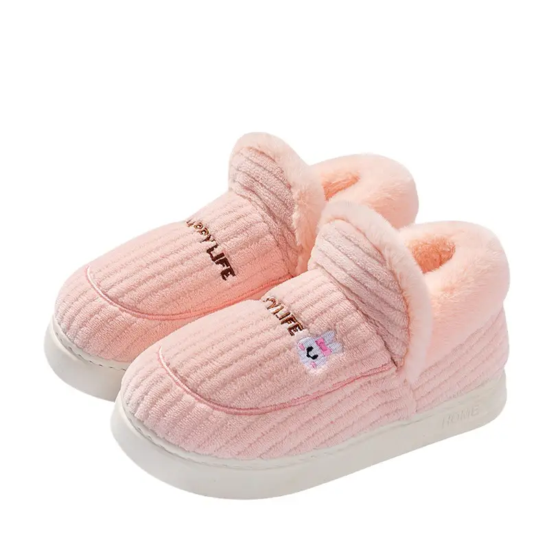 Cotton Winter Slippers Women Orange Plush Warm - Image 37
