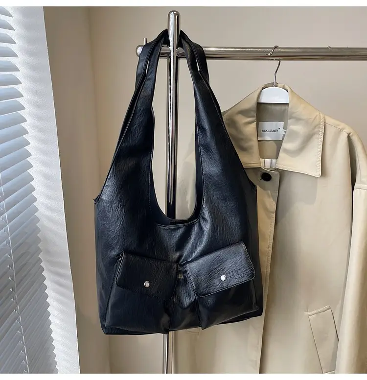 Black Leather Retro Shoulder Bag for Women 2024 — feature 24