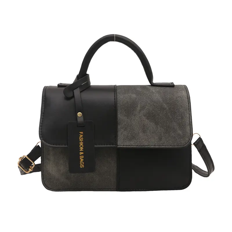 Winter Commuter Shoulder Messenger Bag Brown Beige Textured - Image 9