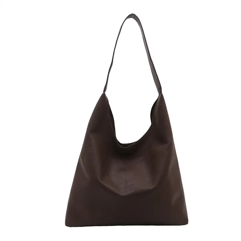 Black 2-Piece Shoulder Tote with Zipper Compartment - Image 10
