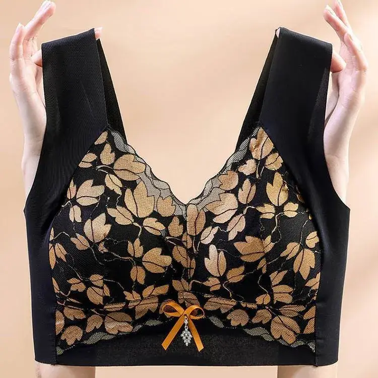 Seamless Back Underwear Vest Bra Plus Size Gathered Cup - Image 3