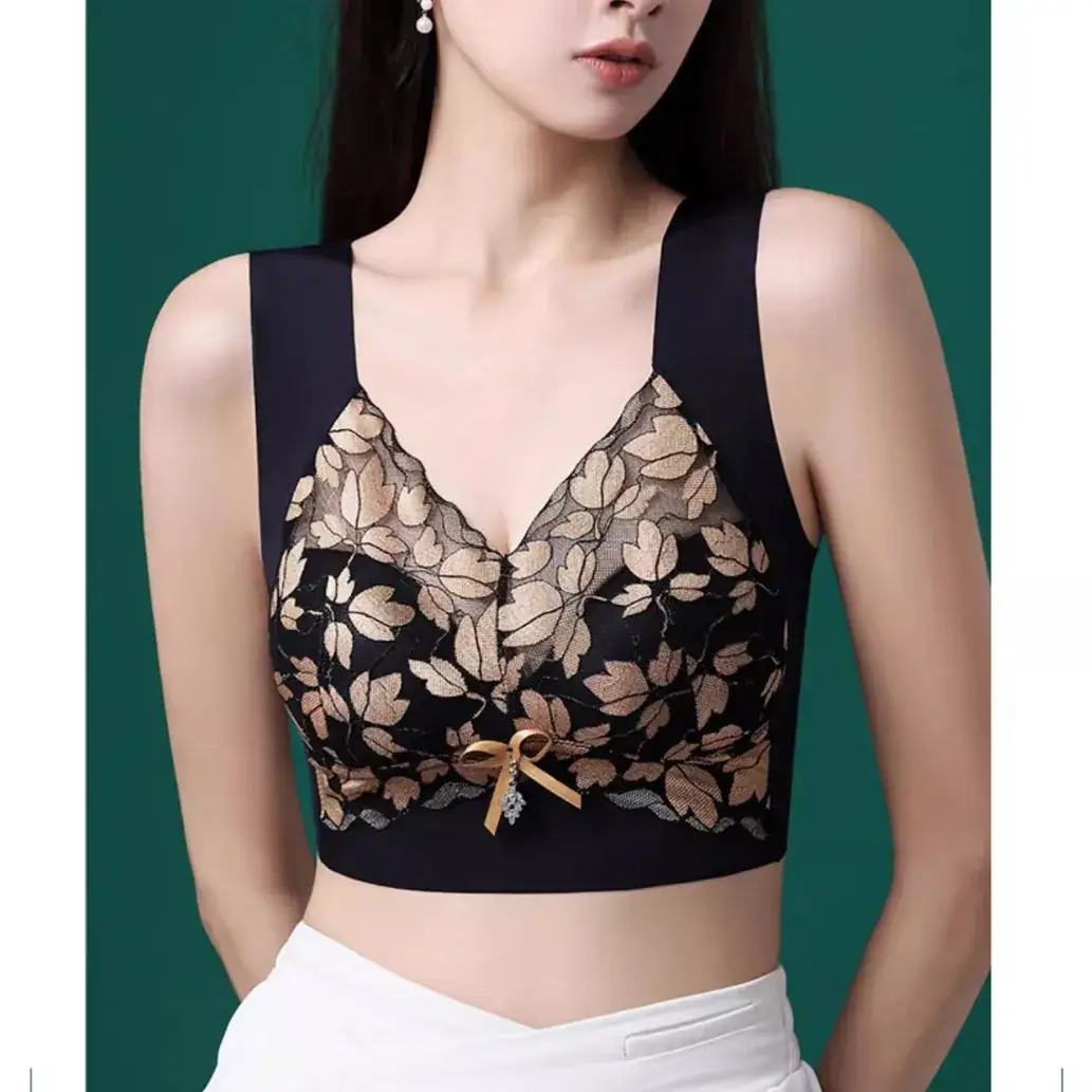 Seamless Back Underwear Vest Bra Plus Size Gathered Cup - Image 4