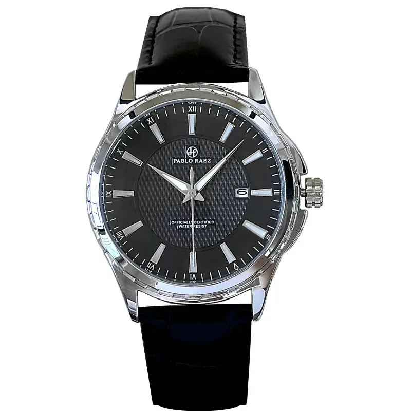 Men's Black Dial Quartz Watch with Black Strap - Image 7