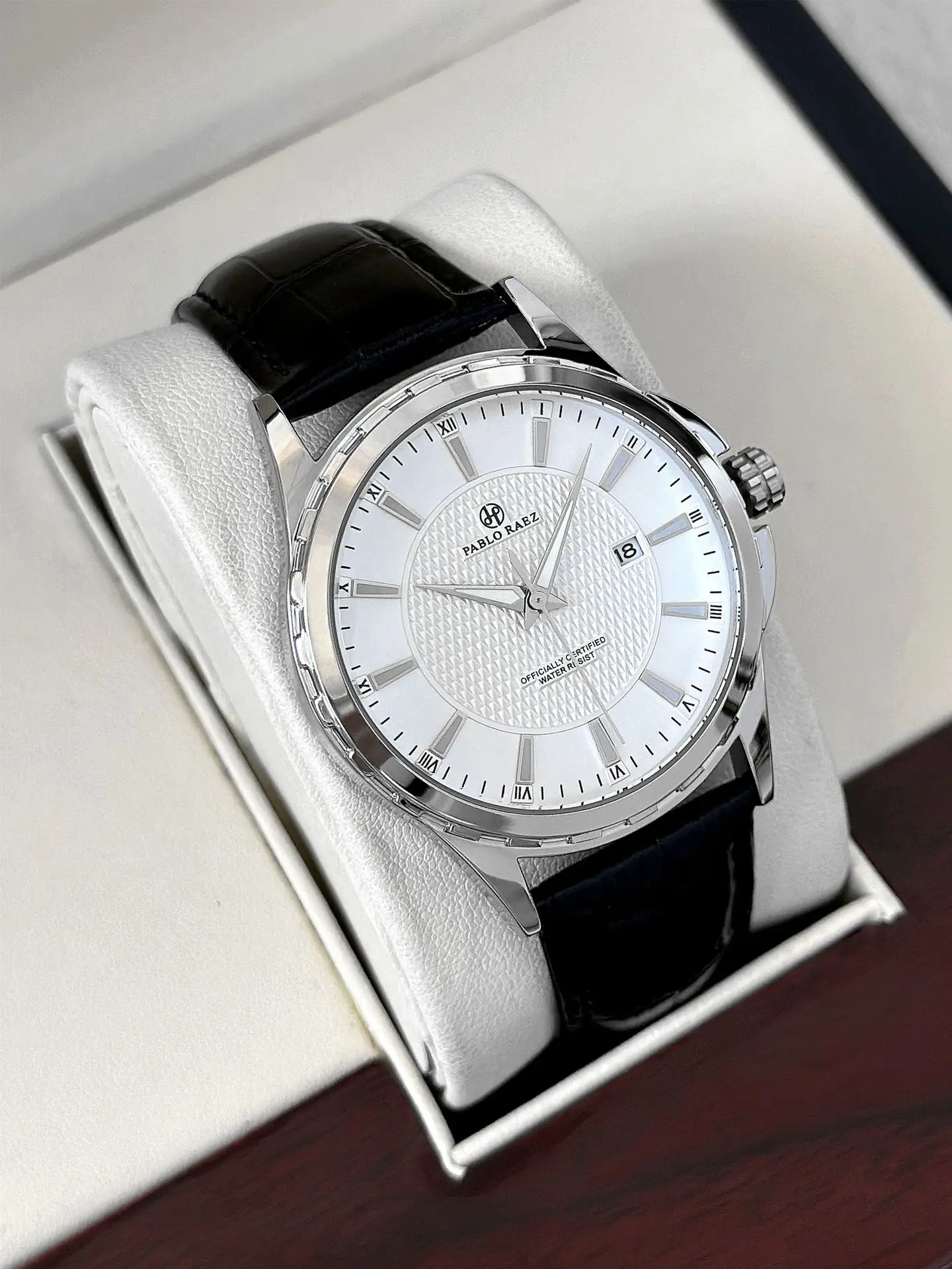 Men's Black Dial Quartz Watch with Black Strap — feature 19