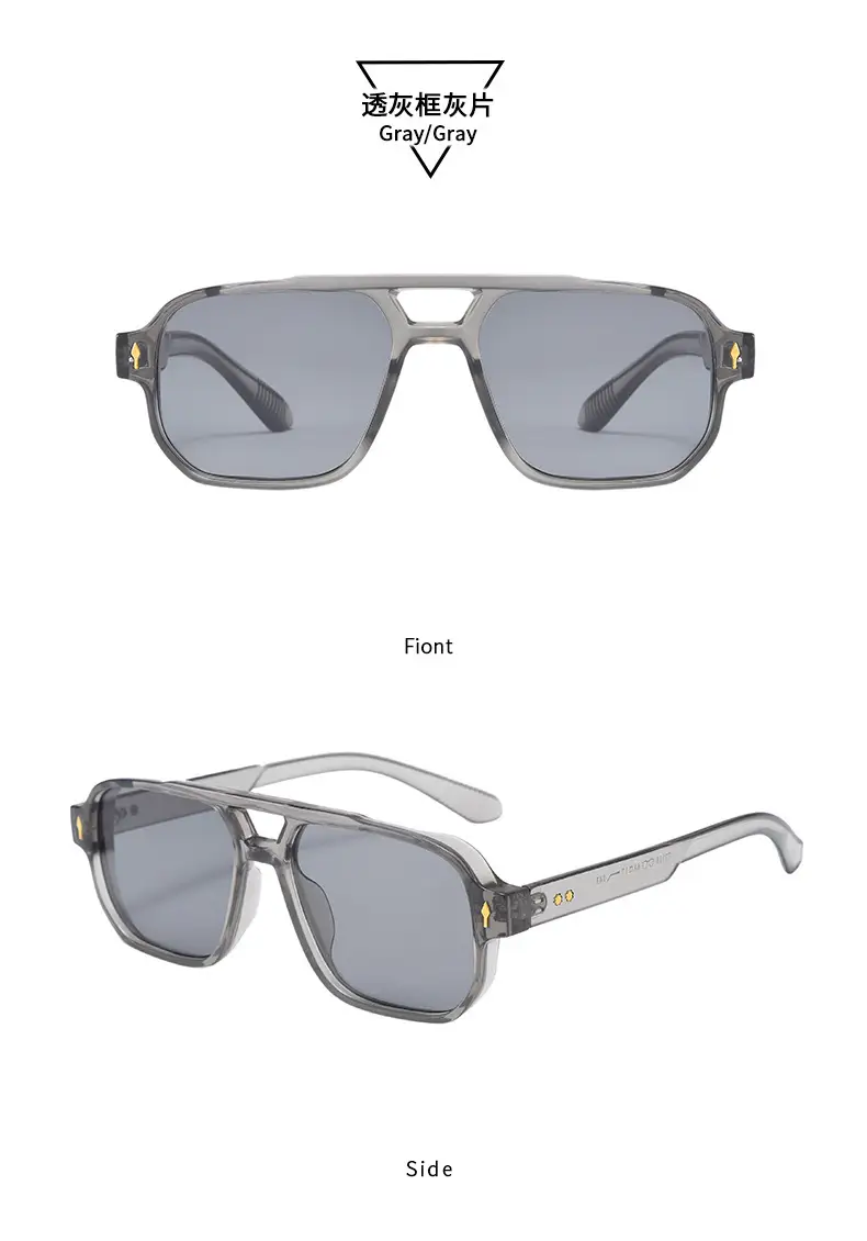 Men's Black Pilot Sunglasses with Gold Accents — feature 14