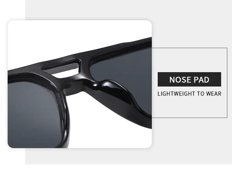 Men's Black Pilot Sunglasses with Gold Accents — feature 6