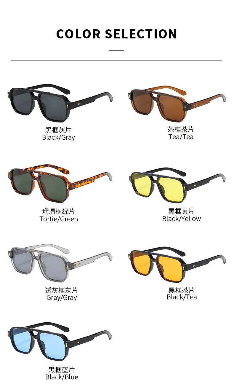 Men's Black Pilot Sunglasses with Gold Accents — feature 9
