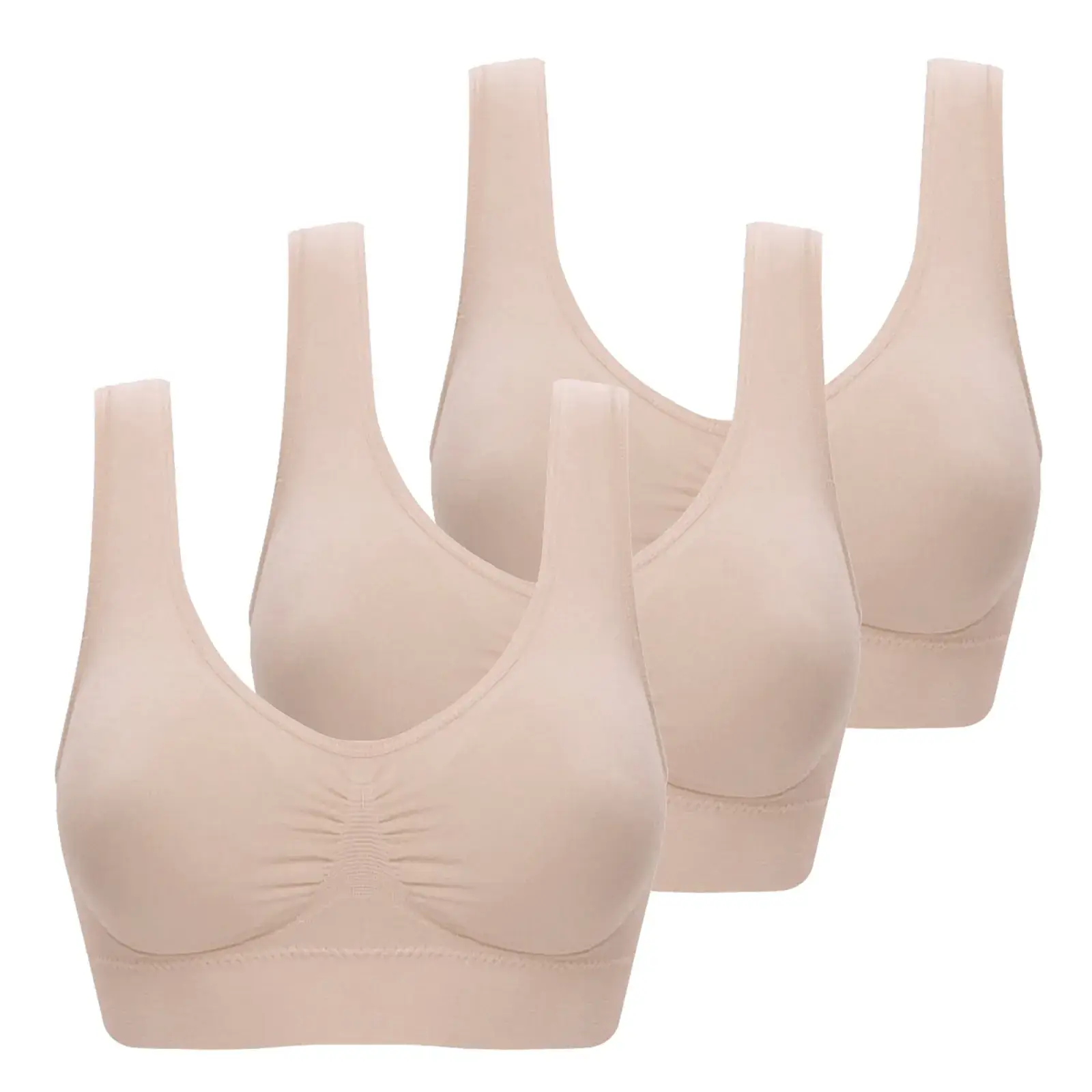 White Cross-Border 3-Piece Sports Bra Set - Image 9