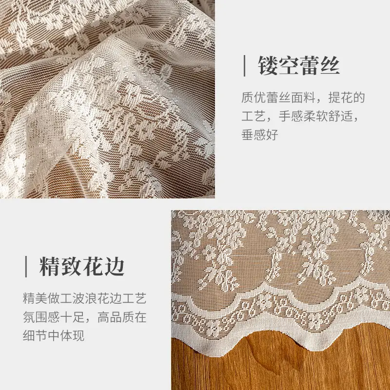 Cross-border New Style Lace Tablecloth Artistic French Style Rectangular Tablecloth White Atmosphere Sense Decoration Hollow Table Fabric