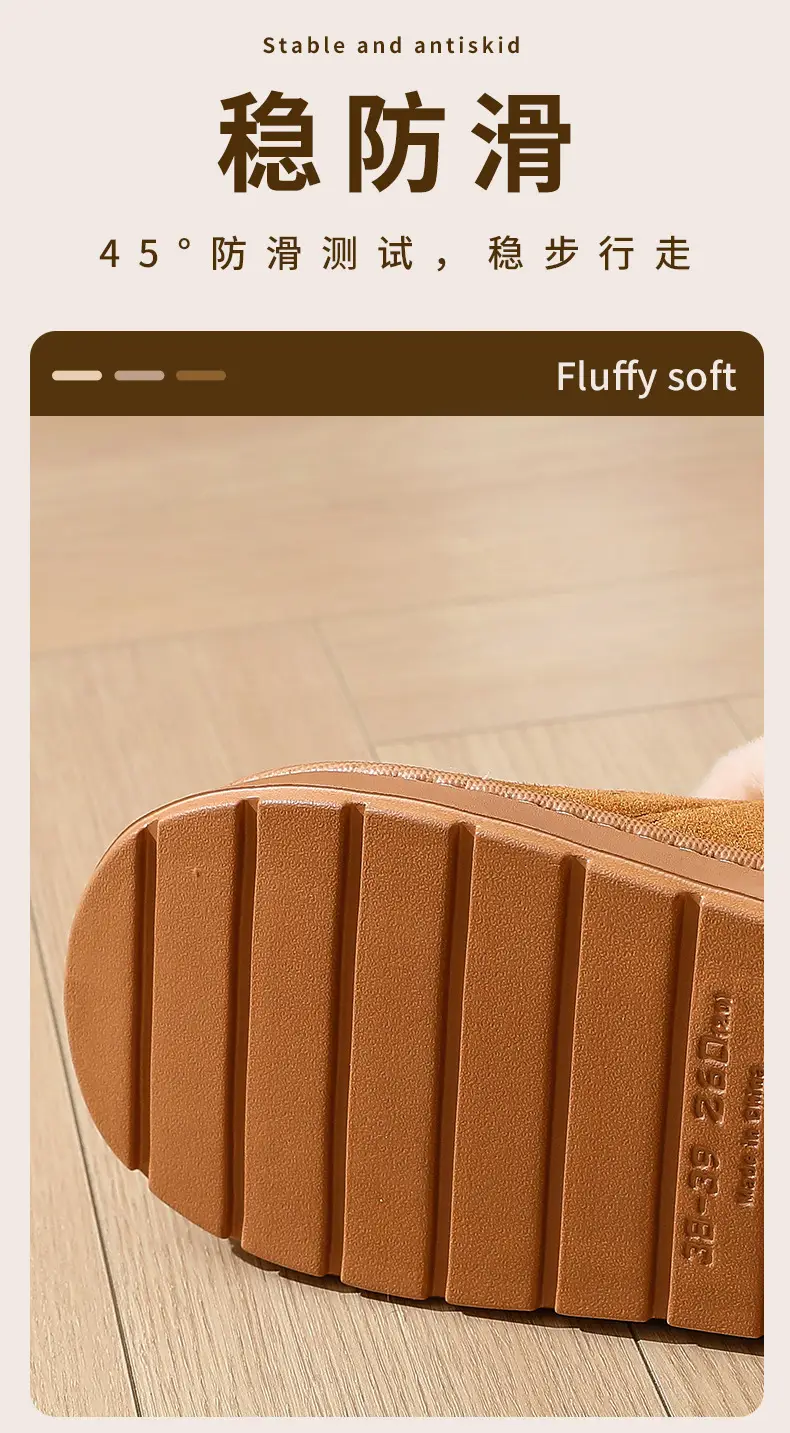 Warm Cross-Border Suede Maternity Shoes with Thick Fur Lining — feature 7