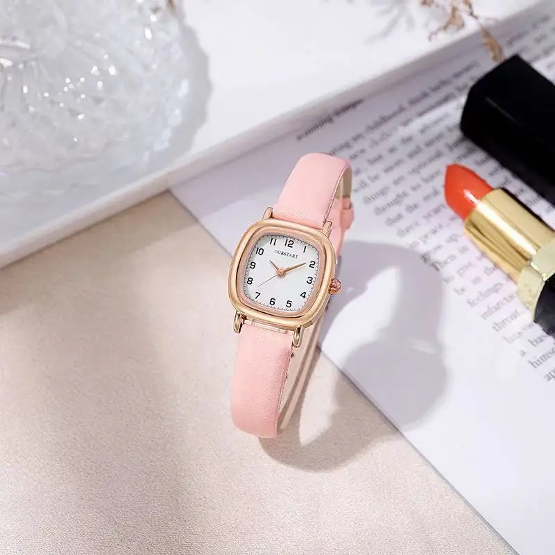 Pink Quartz Watch for Women with Belt Strap - Image 5