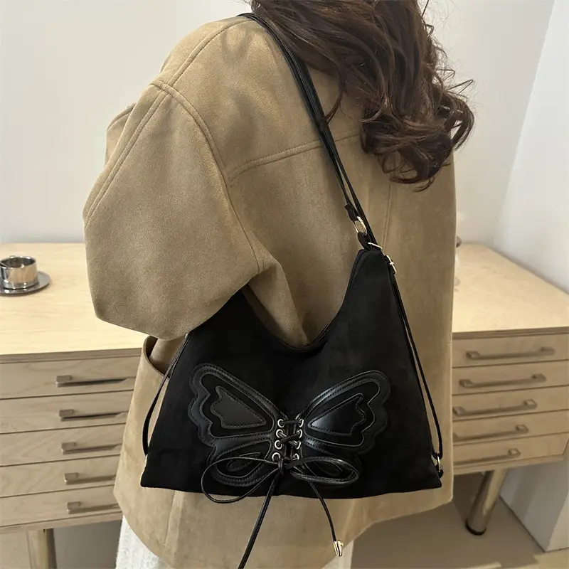 Women's Butterfly Underarm Bag Brown New Winter 2024