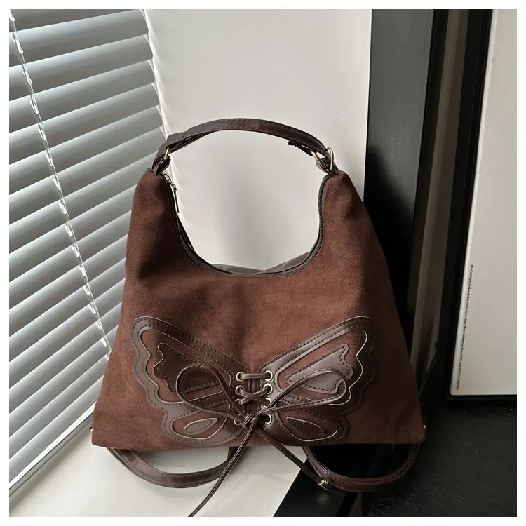 Women's Butterfly Underarm Bag Brown New Winter 2024 — feature 12