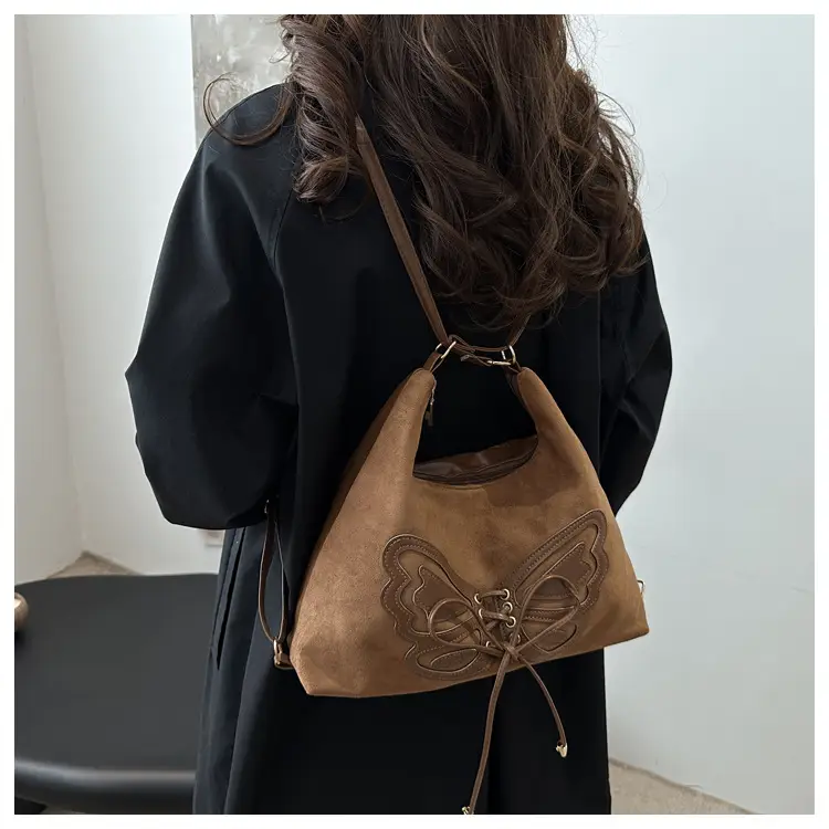 Women's Butterfly Underarm Bag Brown New Winter 2024 — feature 17