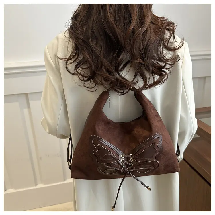 Women's Butterfly Underarm Bag Brown New Winter 2024 — feature 23