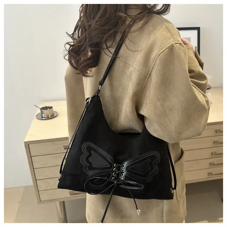 Women's Butterfly Underarm Bag Brown New Winter 2024 — feature 26