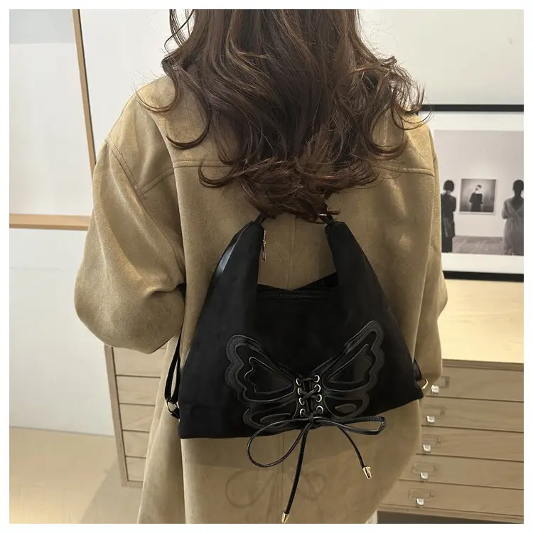 Women's Butterfly Underarm Bag Brown New Winter 2024 — feature 30