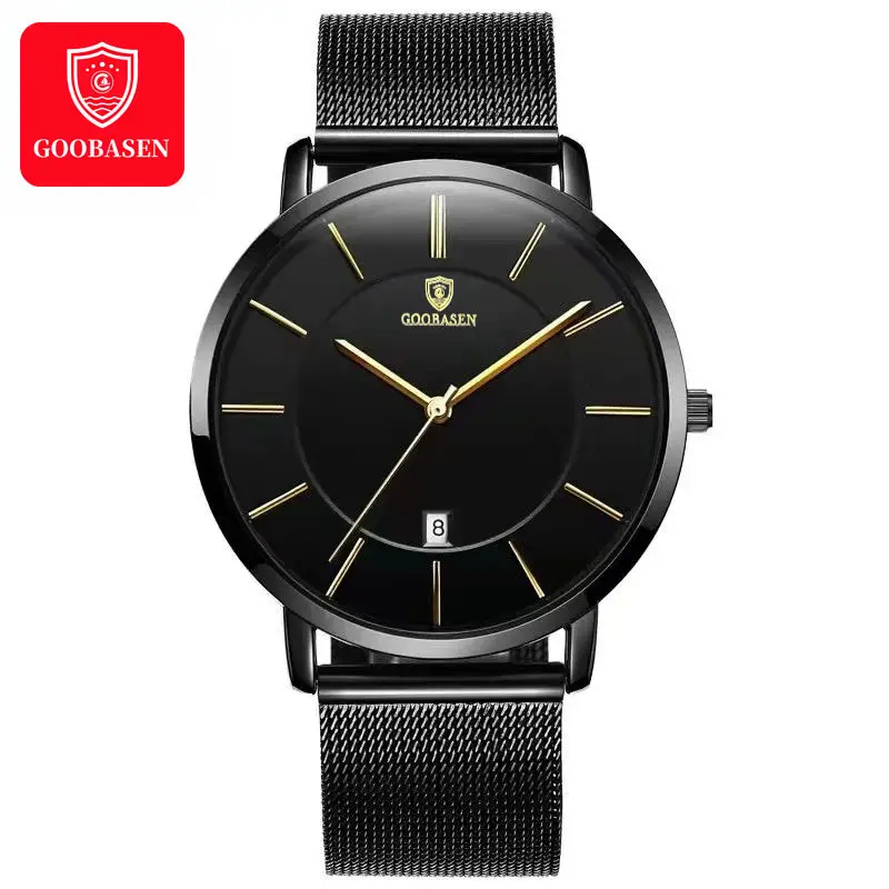 Guberson Men's Ultra-Thin Blue Watch with Calendar - Image 10