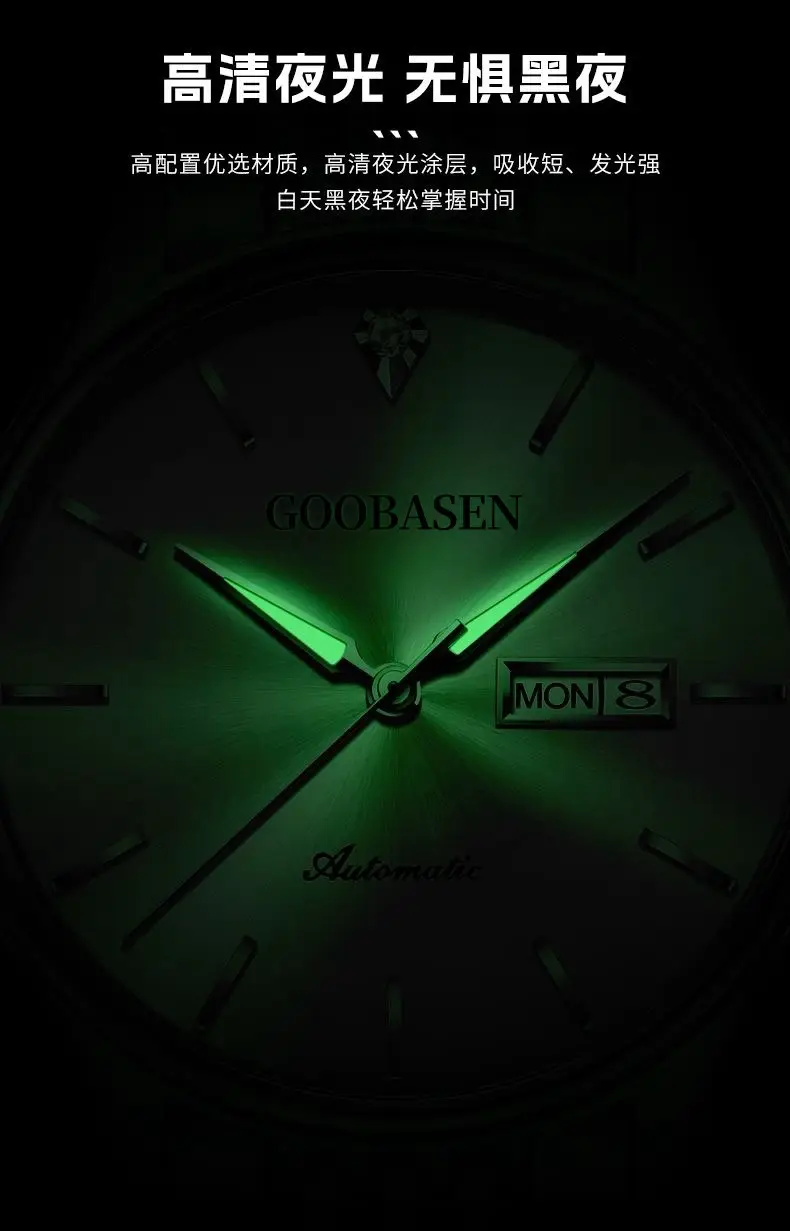 Guberson Anti-Mechanical Men's Watch Silver Stainless Steel — feature 6