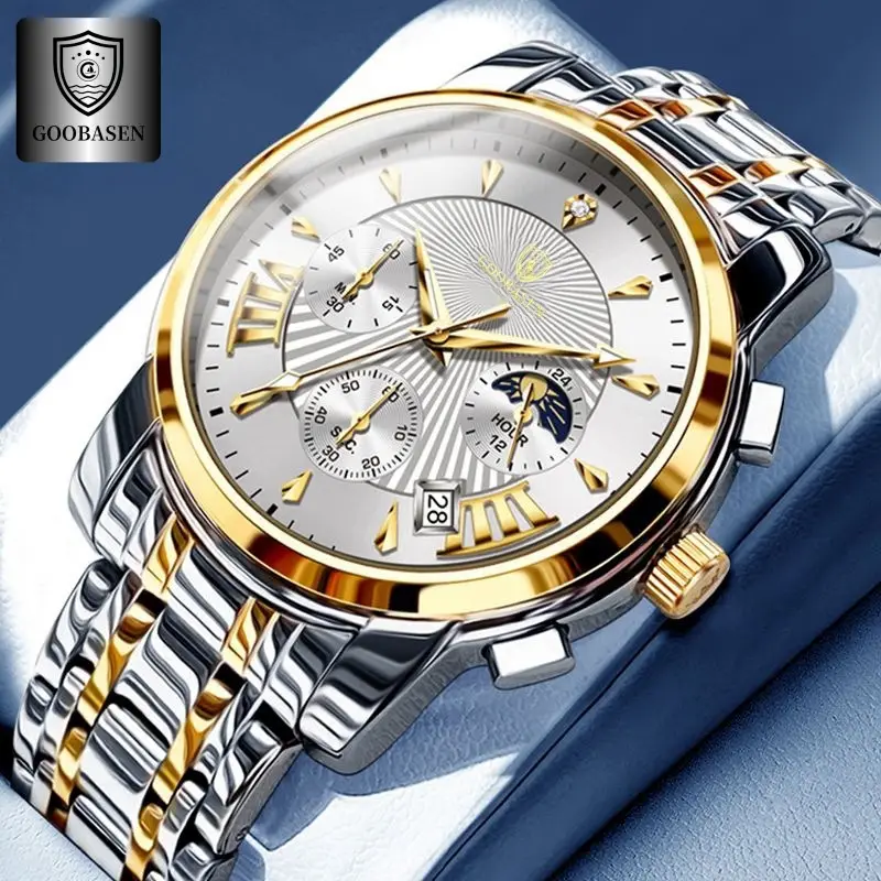 Men's Skeleton Watch Waterproof Quartz Stainless Steel - Image 4