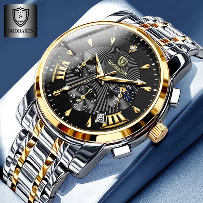 Men's Skeleton Watch Waterproof Quartz Stainless Steel - Image 5