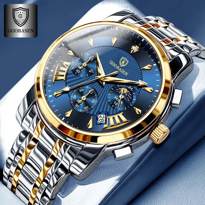 Men's Skeleton Watch Waterproof Quartz Stainless Steel - Image 6