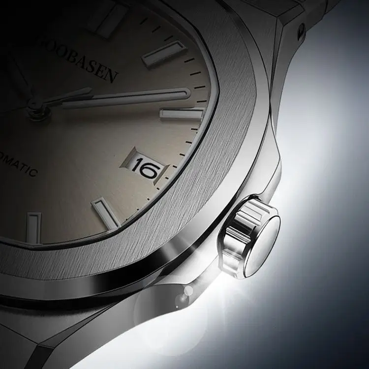 Men's Full Automatic Anti-Tremble Watch Silver Stainless Band - Image 6