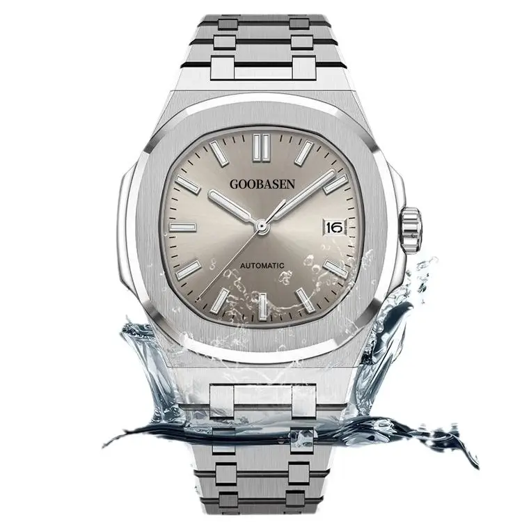 Men's Full Automatic Anti-Tremble Watch Silver Stainless Band - Image 7