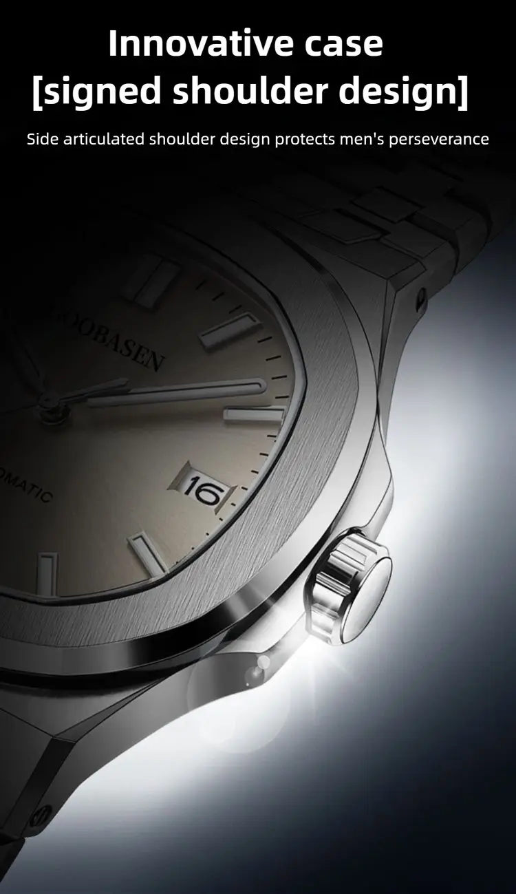 Men's Full Automatic Anti-Tremble Watch Silver Stainless Band — feature 26