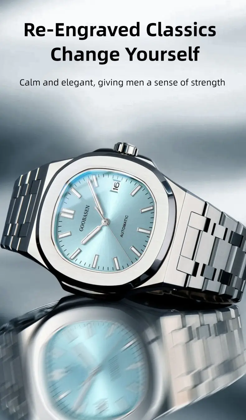 Men's Full Automatic Anti-Tremble Watch Silver Stainless Band — feature 29