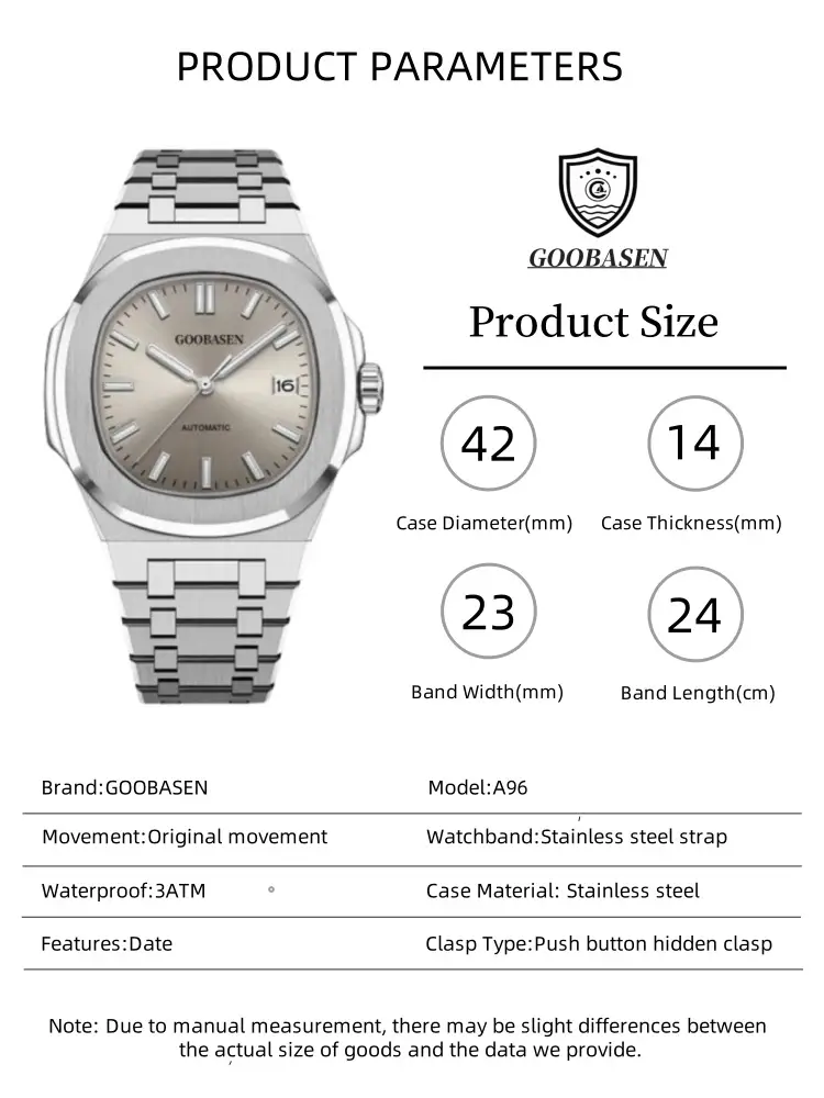 Men's Full Automatic Anti-Tremble Watch Silver Stainless Band — feature 31