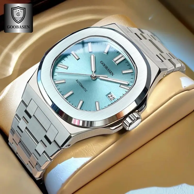 Men's Full Automatic Anti-Tremble Watch Silver Stainless Band - Image 2
