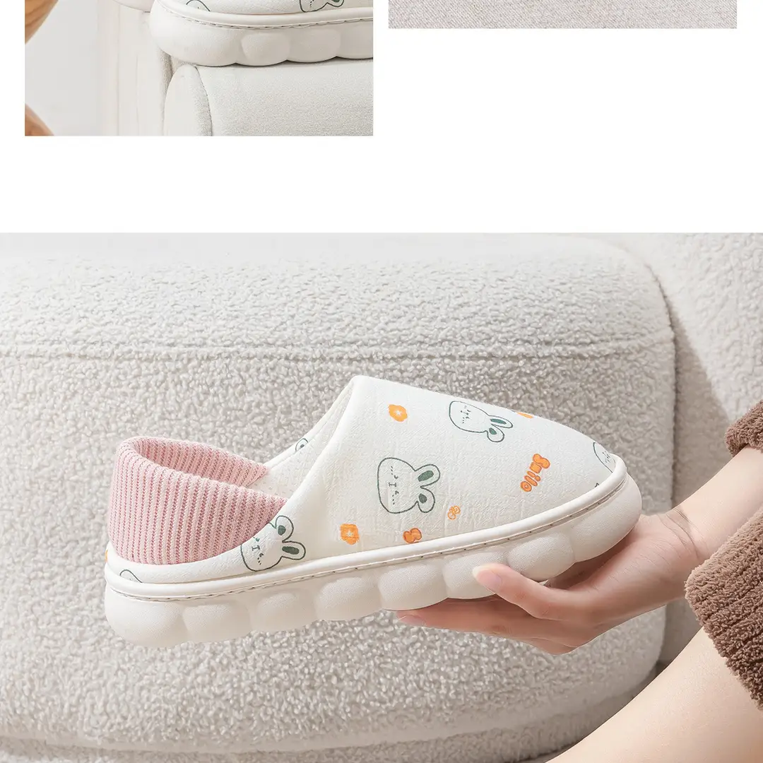 Pregnant Women's Moon Shoes Thin Autumn and Winter Comfortable Cotton Slippers Women's Postpartum Slippers Bag with Non-slip Outer Wear Soft Bottom Breathable — feature 21