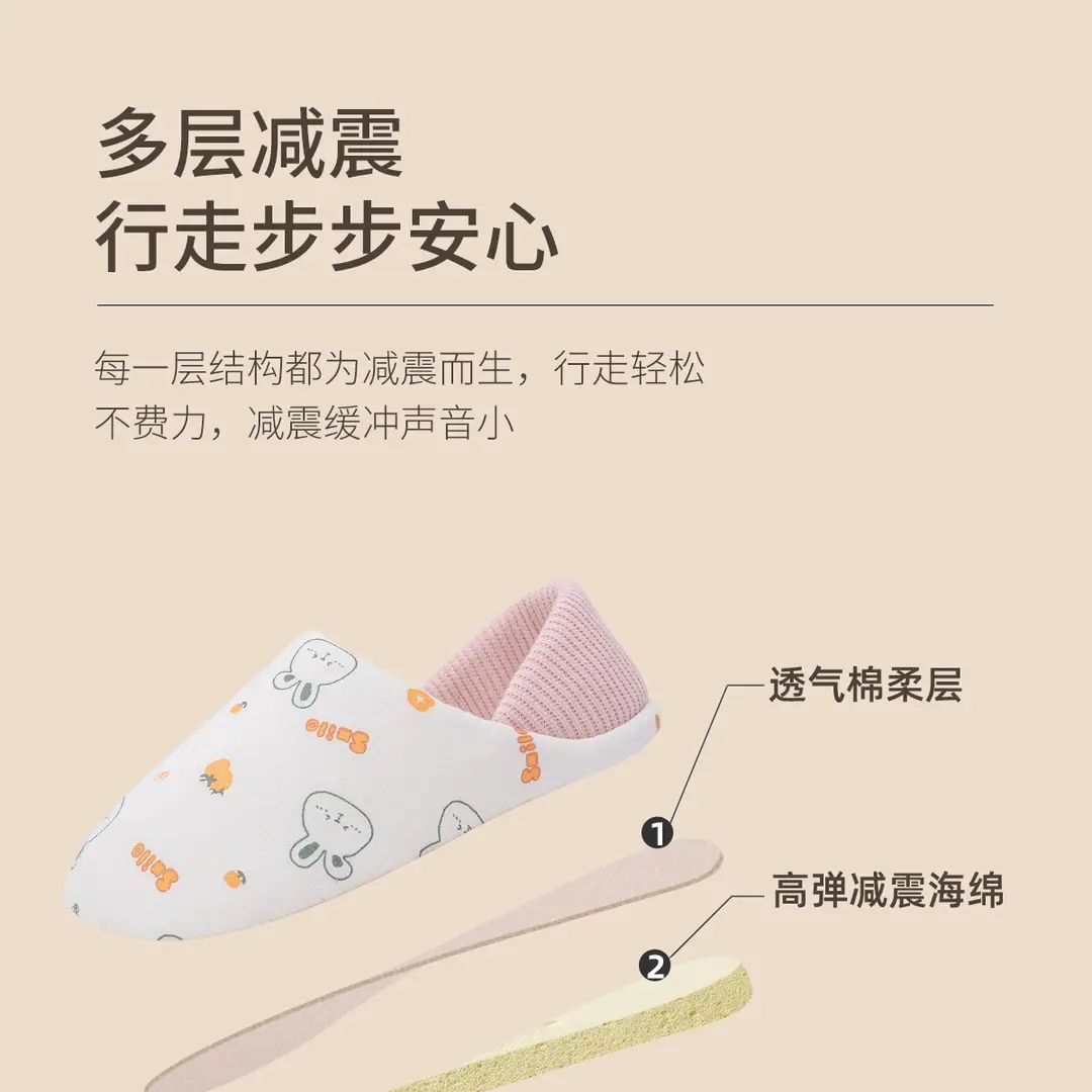 Pregnant Women's Moon Shoes Thin Autumn and Winter Comfortable Cotton Slippers Women's Postpartum Slippers Bag with Non-slip Outer Wear Soft Bottom Breathable — feature 8