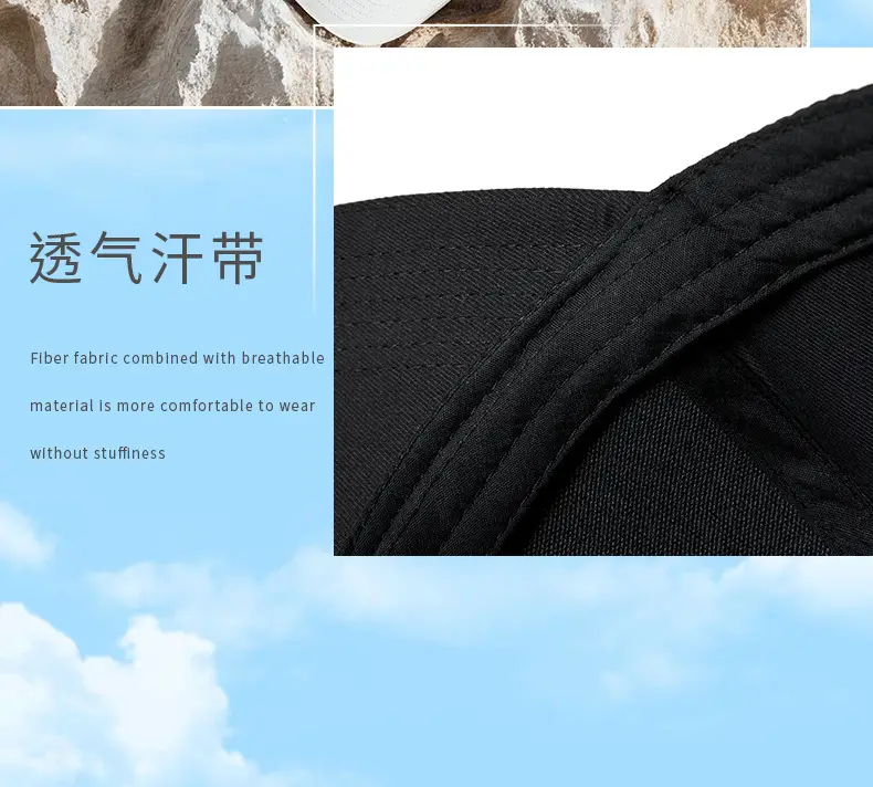 Men Black C Embroidered Baseball Cap Adjustable Outdoor Casual All-match — feature 11