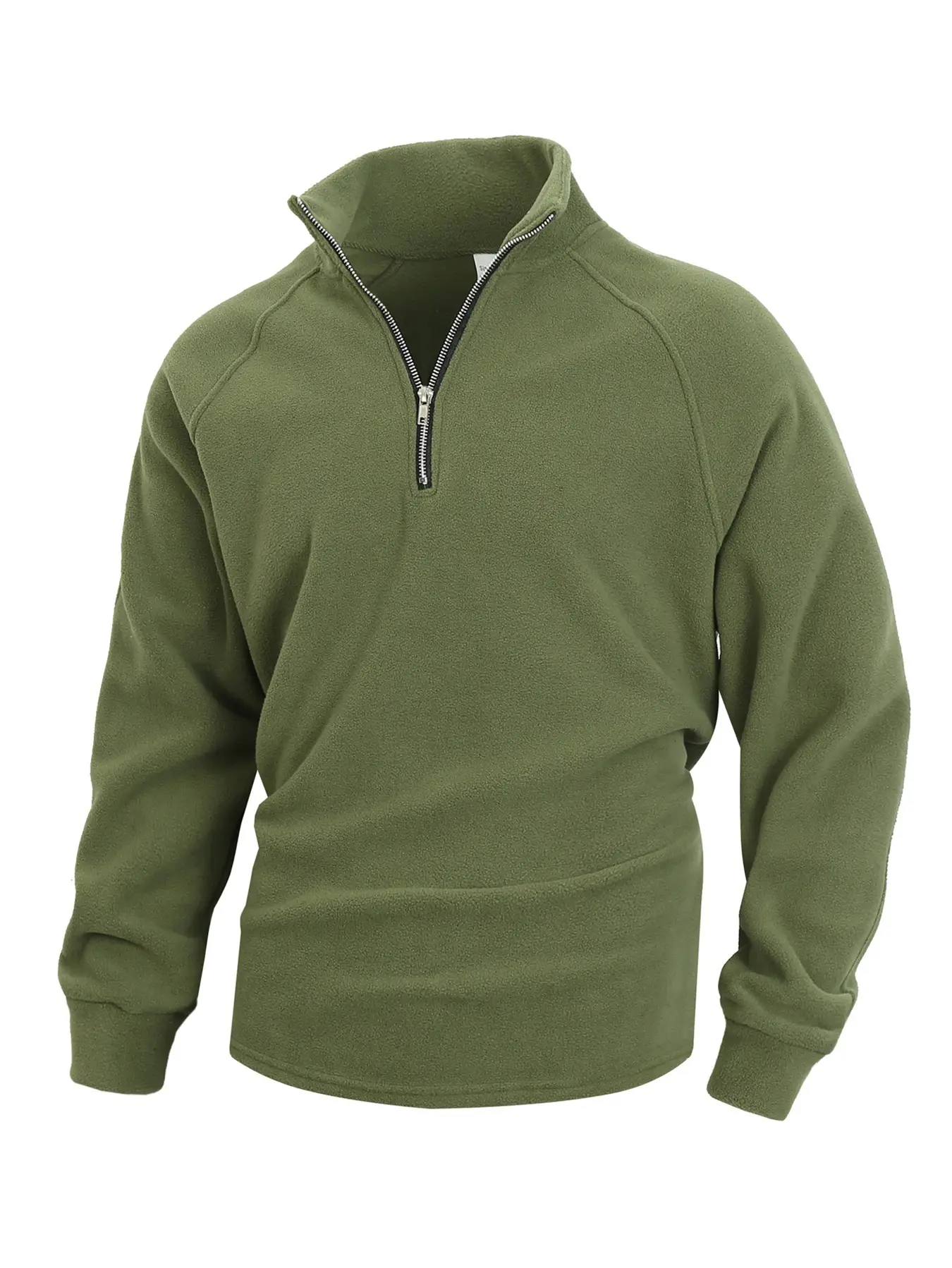 Men Brushed Plain Long Sleeve Pullover Black — feature 11