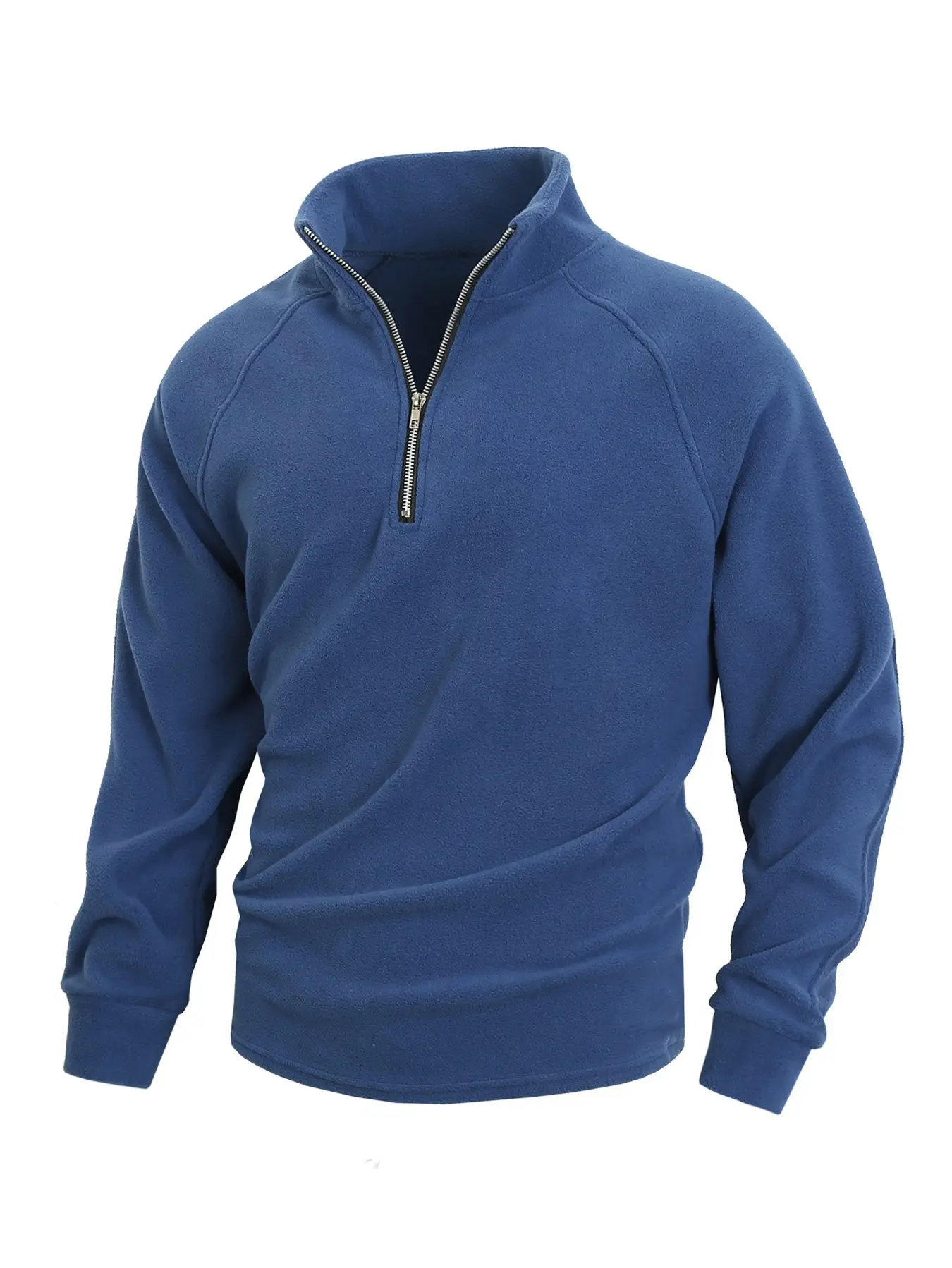 Men Brushed Plain Long Sleeve Pullover Black — feature 18