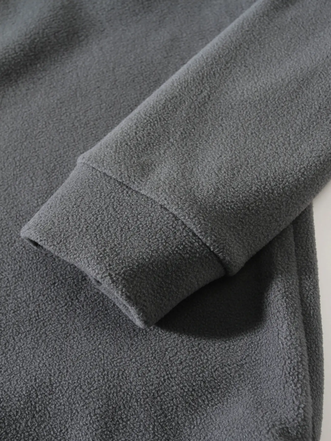 Men Brushed Plain Long Sleeve Pullover Black — feature 27