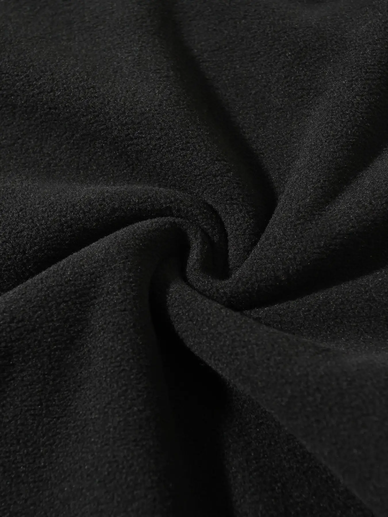 Men Brushed Plain Long Sleeve Pullover Black — feature 9