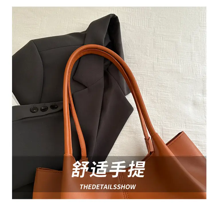 Silver Spliced Tote Bag Large Capacity Daily Commuter — feature 4
