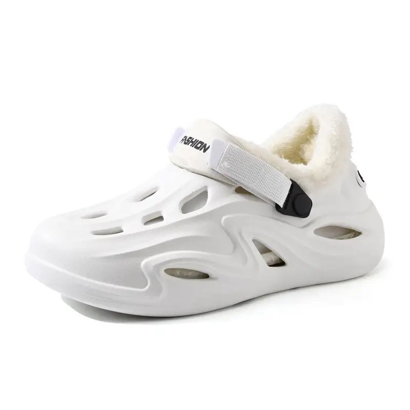 Women's Cotton Slippers fleece-lined Thickened Warm Wool Slippers for Outer Wear in Autumn and Winter Increased Dirty-Resistant Cotton Slippers - Image 8