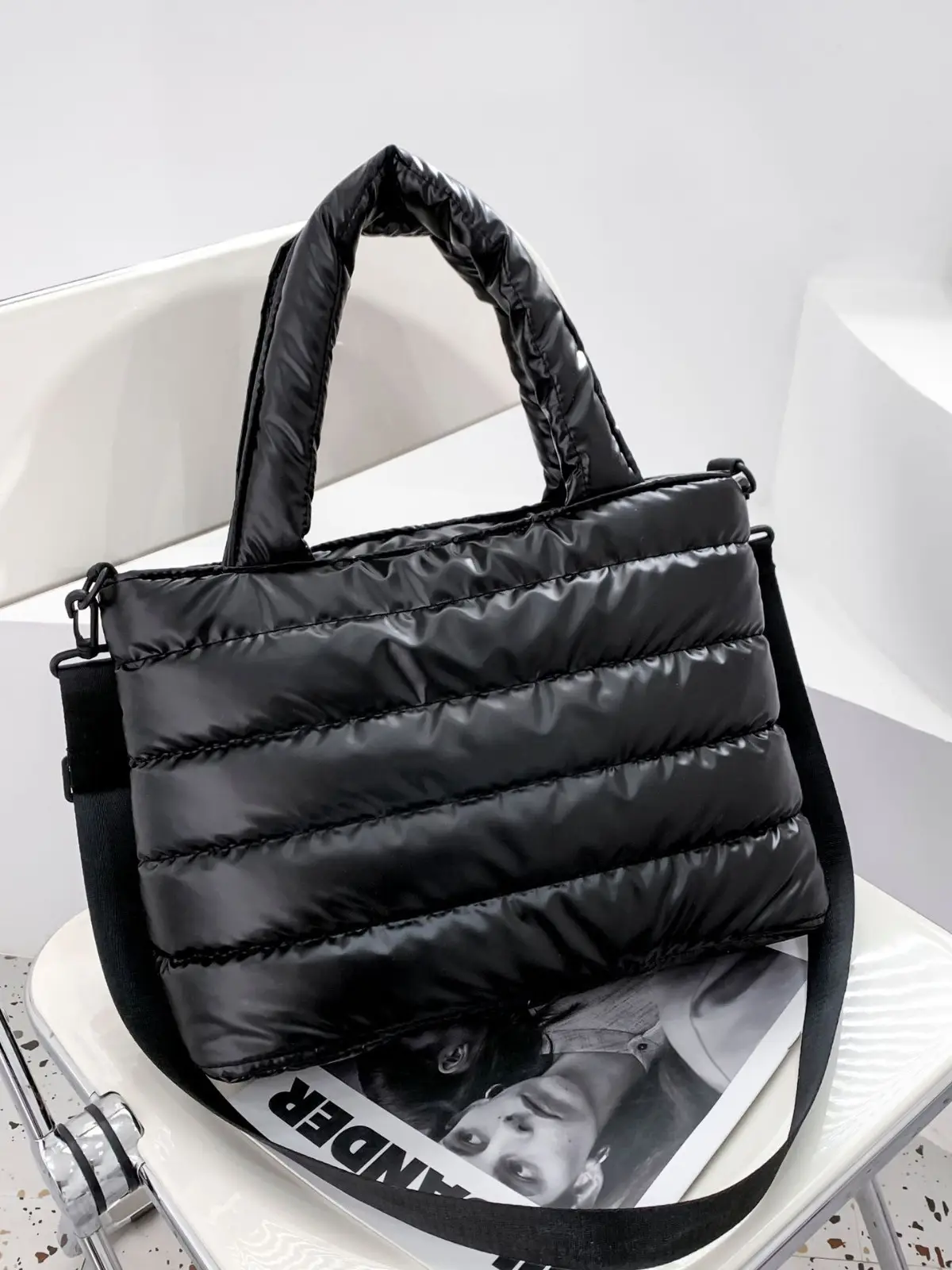 2026 Winter Women's Embroidered Crossbody Bag Blue - Image 8