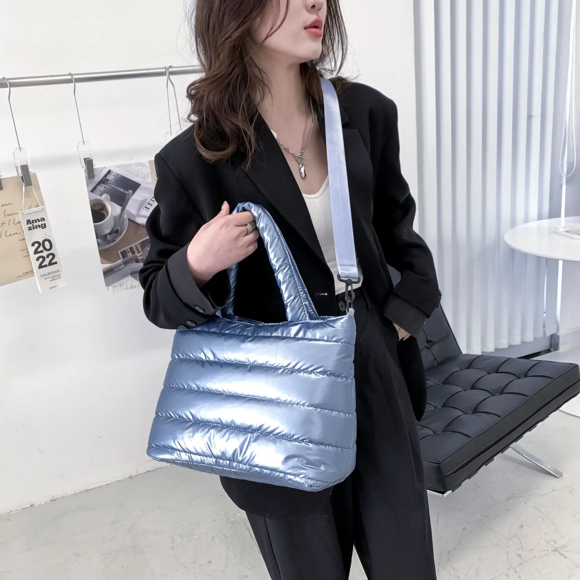 2026 Winter Women's Embroidered Crossbody Bag Blue — feature 21