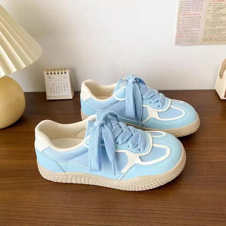 Vintage German Training Shoes Women's 2024 Autumn New Sweet All-match Student Board Shoes Casual Sports White Shoes Women's Shoes - Image 2