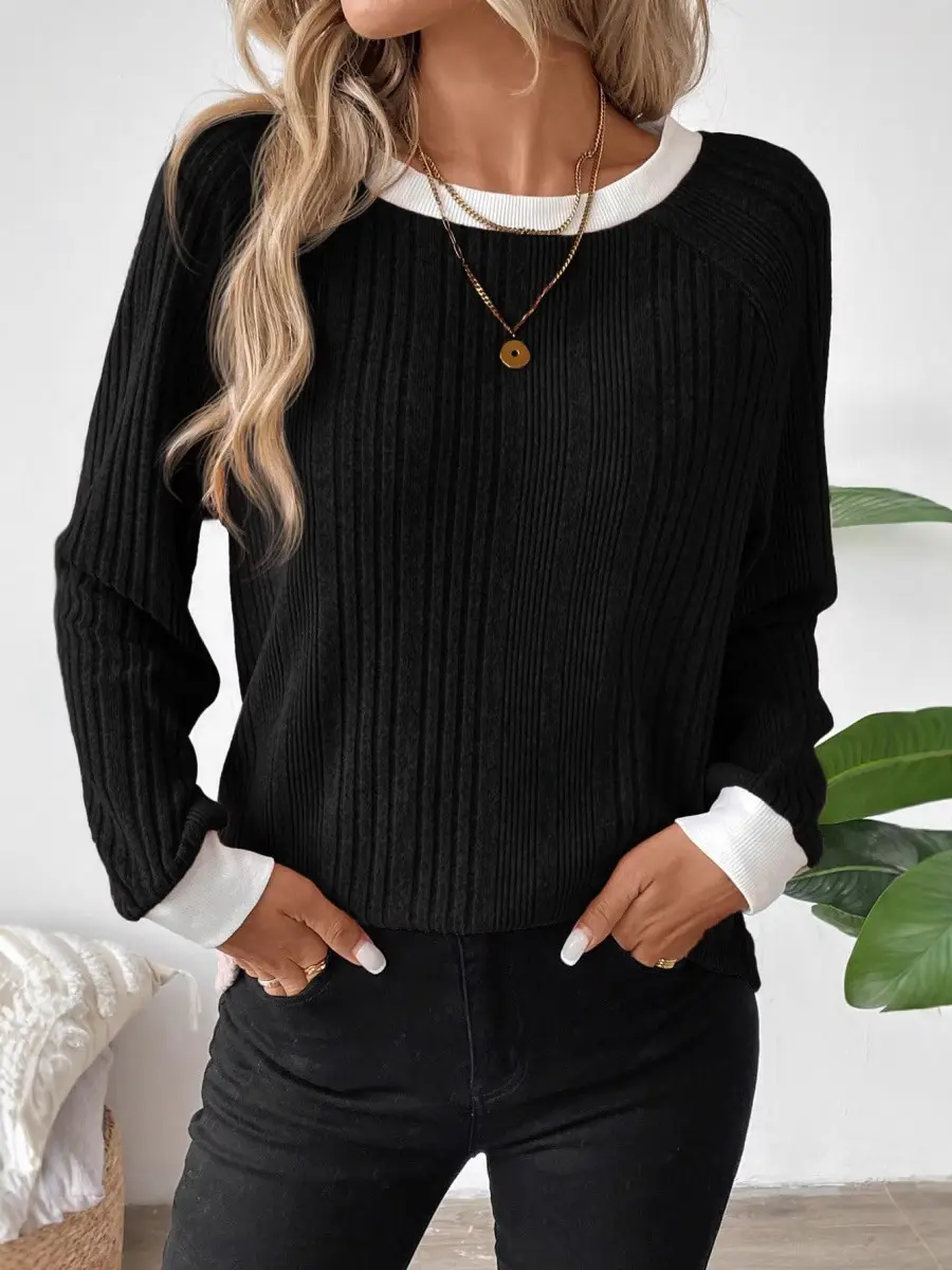 2024 Women's 20 Round Neck Long Sleeve Sweater - Image 9