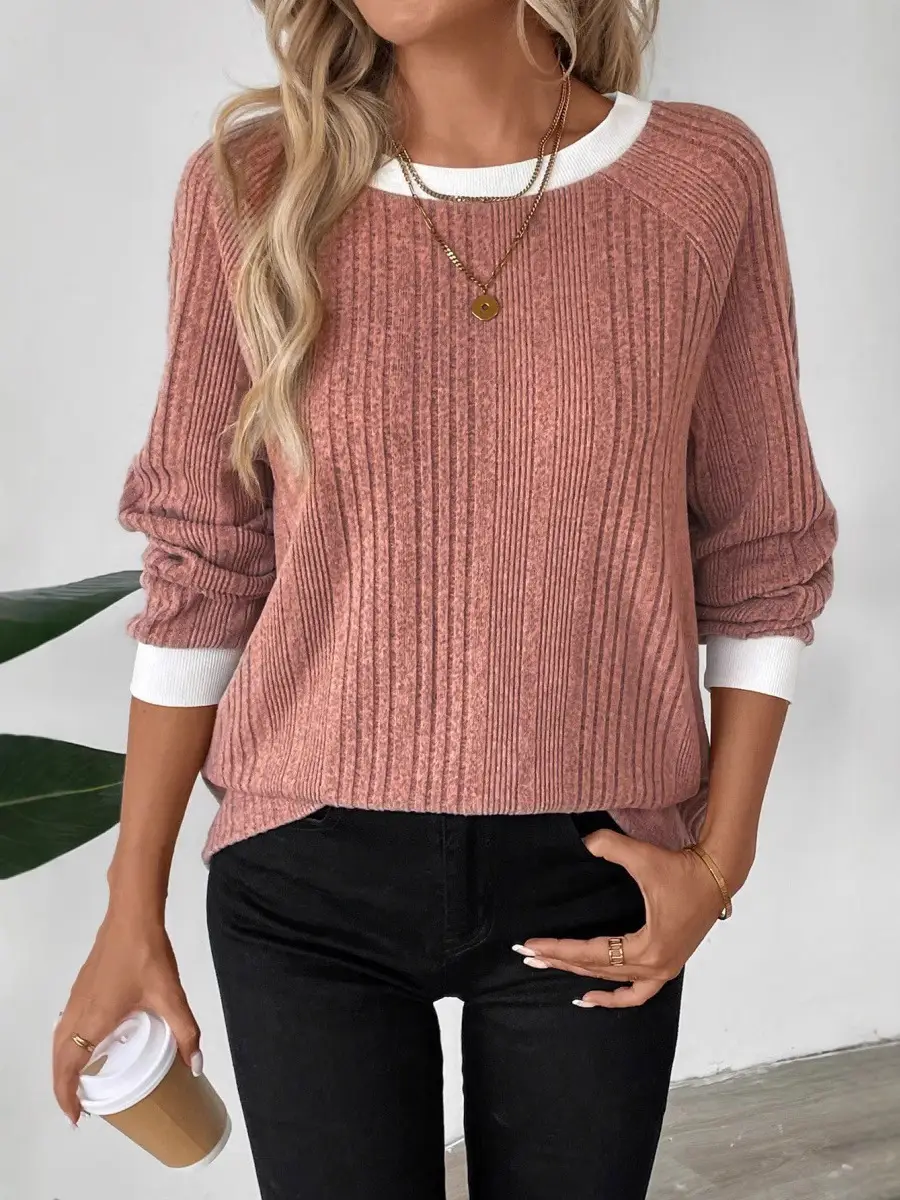 2024 Women's 20 Round Neck Long Sleeve Sweater - Image 10
