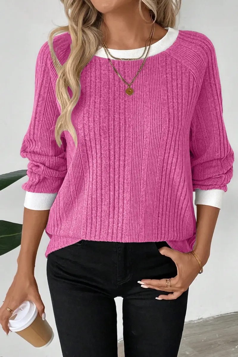 2024 Women's 20 Round Neck Long Sleeve Sweater - Image 5