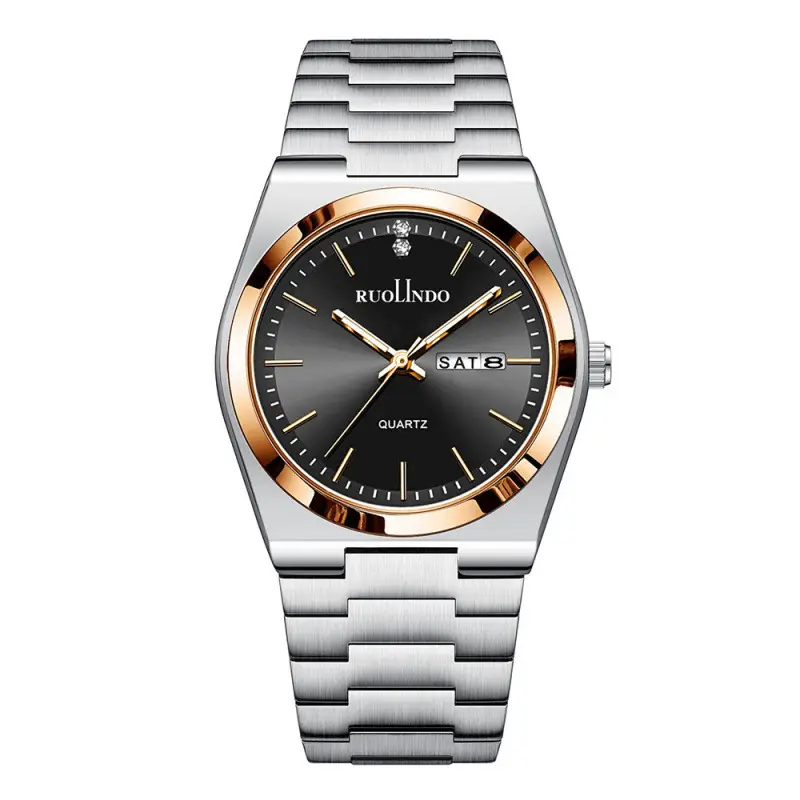 Men's Quartz Watch with Butterfly Buckle & Steel Band - Image 10